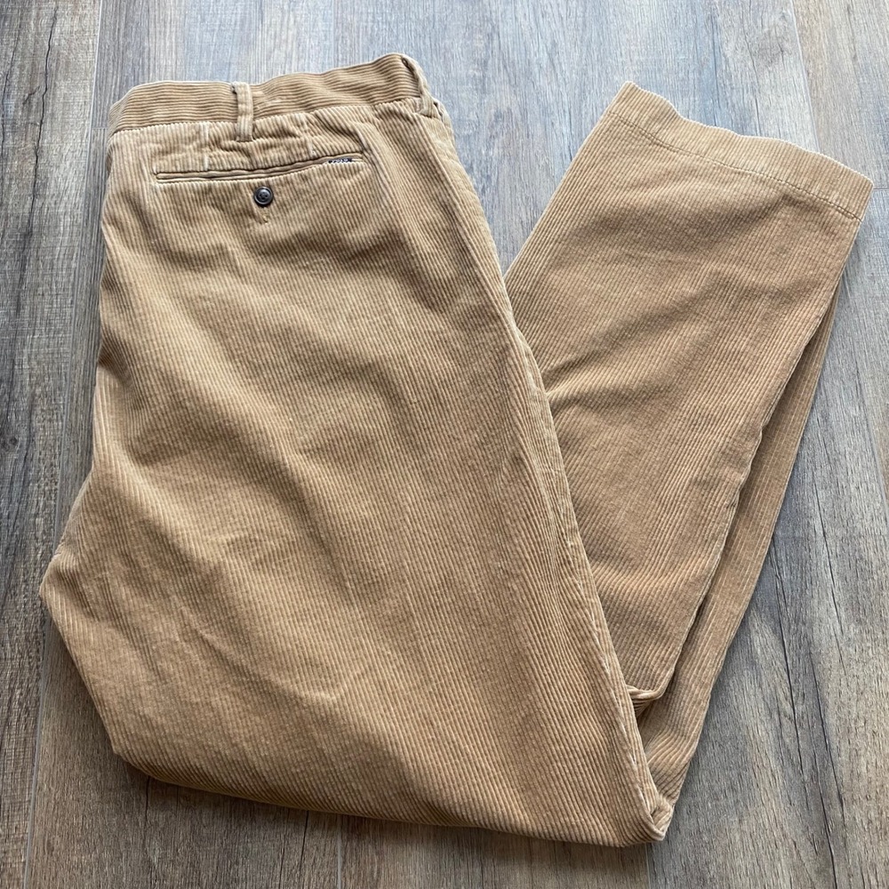 Polo Ralph Lauren Men's Classic Fit Tan Corduroy Pants Size 40x32, Dress Pants